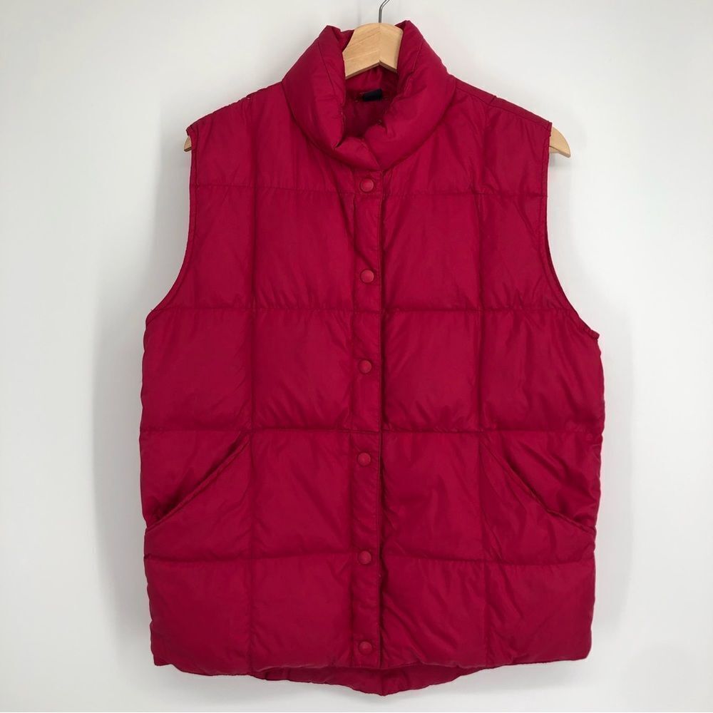 LANDS’ END Down‎ Vest Pink Womens Size Small